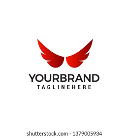 wings logo design concept template vector