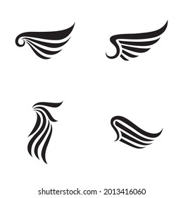 Logo de diseño de alas vector de ave halcón
