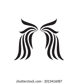  Wings logo design falcon bird vector
