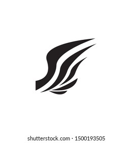wings logo design and ilustration template