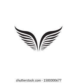 wings logo design and ilustration template