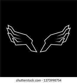 wings logo design inspiration . wings logo template