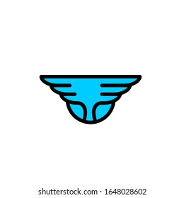 wings logo design simple modern