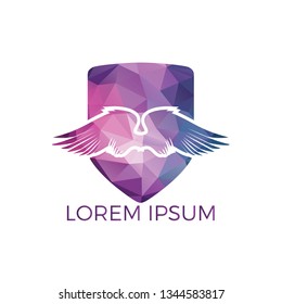 Wings logo design template. Aircraft Wings Logo icon. Modern Heraldic Wings Logo Linear Flying Airlines Logotype.