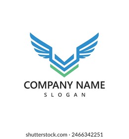 Wings logo design template, wings icon