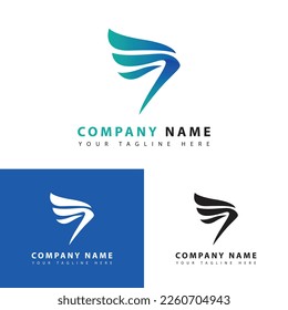 Wings logo design template set