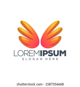 wings logo design vector illustration