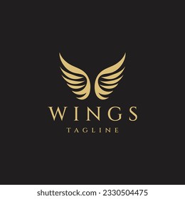 Wings logo design vector illustration