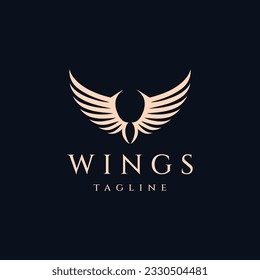 Ilustración vectorial del diseño del logotipo Wings