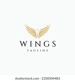 Wings logo design vector illustration