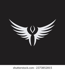 Ilustración vectorial del diseño del logotipo Wings