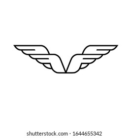 Wings logo design vector sign template
