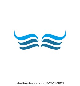 Wings logo design vector template