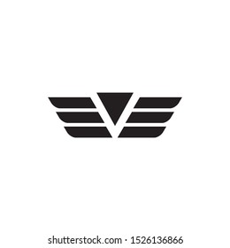 Wings logo design vector template