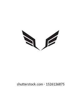 Wings logo design vector template