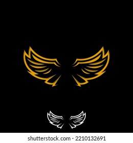 wings logo design vector template. icon symbol. illustration