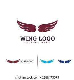 Wings logo designs concept vector, Simple Wings Logo template