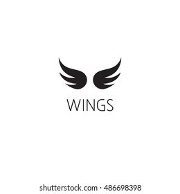 wings logo graphic design concept. Editable wings element, can be used as logotype, icon, template in web and print 