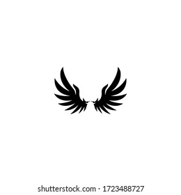 wings logo icon design with simple line art style