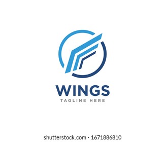 Wings Logo Icon Design Vector