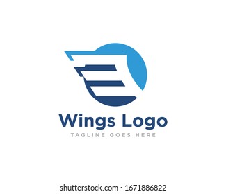 Wings Logo Icon Design Vector