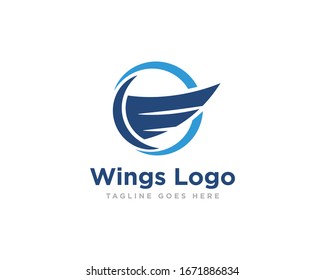 Wings Logo Icon Design Vector