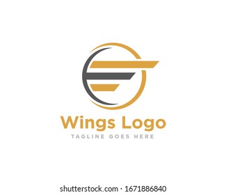 Wings Logo Icon Design Vector