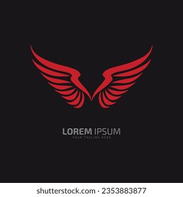 wings logo, wings icon, wings vector, wings silhouette on black ground