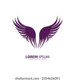 logotipo de alas, vectores de iconos de alas, silueta de alas aisladas de forma de halcón