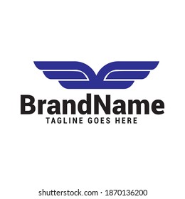 Wings logo icon vector template.