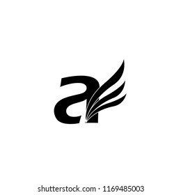 a wings Logo. Letter design vector