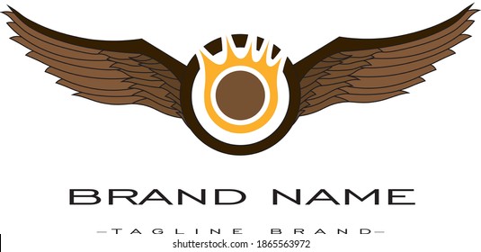 Wings logo minimalist design , suitable for your company
