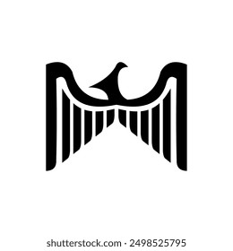 Wings logo on isolated white background for community or business
