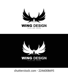 Wings Logo, Phoenix Logo, Bird Wing Vector, Template Illustration, Wing Brand Design