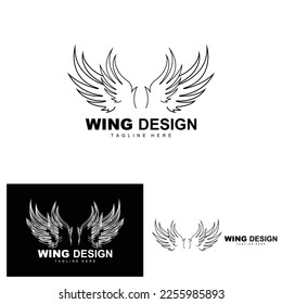 Wings Logo, Phoenix Logo, Bird Wing Vector, Template Illustration, Wing Brand Design