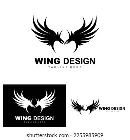 Wings Logo, Phoenix Logo, Bird Wing Vector, Template Illustration, Wing Brand Design