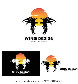 Wings Logo, Phoenix Logo, Bird Wing Vector, Template Illustration, Wing Brand Design