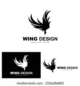 Wings Logo, Phoenix Logo, Bird Wing Vector, Template Illustration, Wing Brand Design