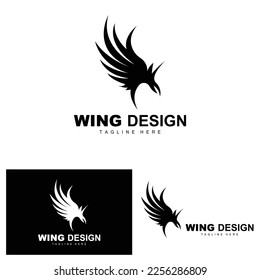 Wings Logo, Phoenix Logo, Bird Wing Vector, Template Illustration, Wing Brand Design