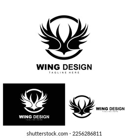 Wings Logo, Phoenix Logo, Bird Wing Vector, Template Illustration, Wing Brand Design