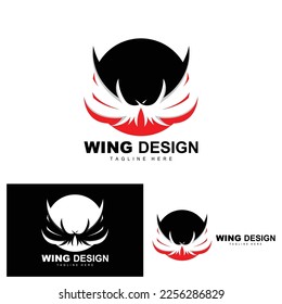 Wings Logo, Phoenix Logo, Bird Wing Vector, Template Illustration, Wing Brand Design