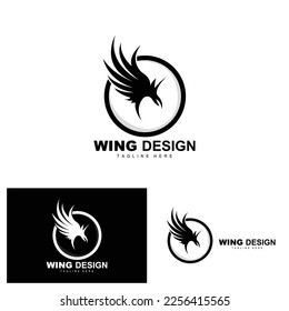 Wings Logo, Phoenix Logo, Bird Wing Vector, Template Illustration, Wing Brand Design
