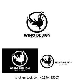 Wings Logo, Phoenix Logo, Bird Wing Vector, Template Illustration, Wing Brand Design