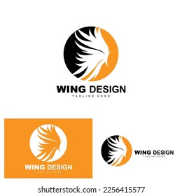 Wings Logo, Phoenix Logo, Bird Wing Vector, Template Illustration, Wing Brand Design