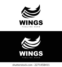 Wings Logo, Phoenix Logo, Bird Wing Vector, Template Illustration, Wing Brand Design