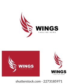 Wings Logo, Phoenix Logo, Bird Wing Vector, Template Illustration, Wing Brand Design