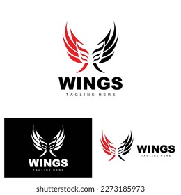 Wings Logo, Phoenix Logo, Bird Wing Vector, Template Illustration, Wing Brand Design