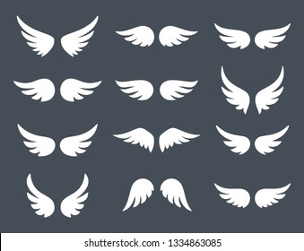 Wings logo set. Vector illustration