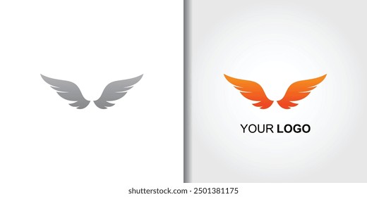 wings logo set vector template
