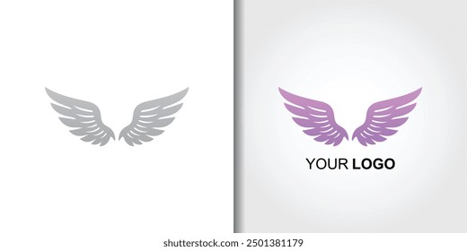 wings logo set vector template